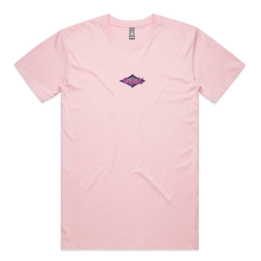 Pink embroidered retro tee